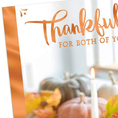 With Love and Warm Memories Thanksgiving Card for Both