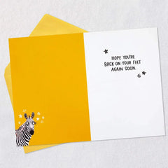 Hope You're Back on Your Feet Soon Funny Get Well Card