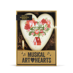 Demdaco Family Makes the World Brighter Musical Art Heart Sculpture