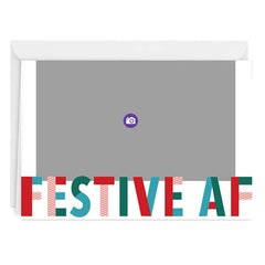 Festive AF Funny Custom Christmas Card