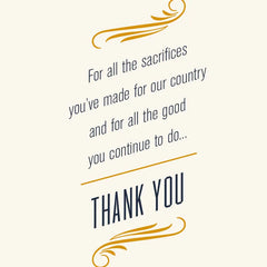 America Is Strong Because of You Veterans Day Card for Her