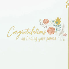 Congratulations on Finding Your Person Wedding Card
