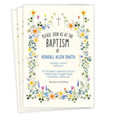 Wildflowers and Cross Flat Baptism Invitation