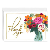 Artistic Floral Bouquet Custom Thank-You Card