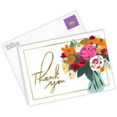 Artistic Floral Bouquet Custom Thank-You Card