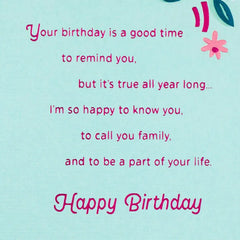 So Happy To Know You Birthday Card for Stepdaughter
