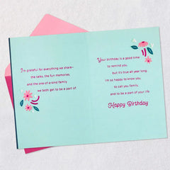 So Happy To Know You Birthday Card for Stepdaughter