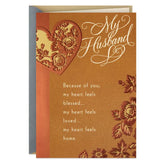 My Heart Feels Home Religious Birthday Card for Husband