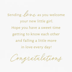 Sending Love as You Welcome Her New Baby Card for Girl