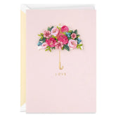 Pink Floral Umbrella Bridal Shower Card
