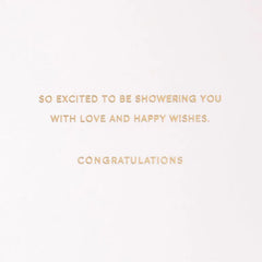 Pink Floral Umbrella Bridal Shower Card