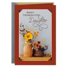 Wonderful Blessings from God Religious Thanksgiving Card for Daughter