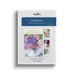 Fresh Floral Assorted Religious Sympathy Cards, Box of 12