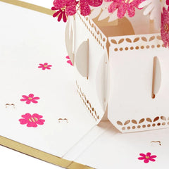 Happy Thoughts Flower Bouquet 3D Pop-Up Thinking of You Card