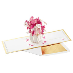 Happy Thoughts Flower Bouquet 3D Pop-Up Thinking of You Card