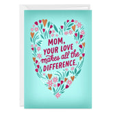 Your Love Floral Heart Custom Love Card