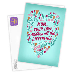 Your Love Floral Heart Custom Love Card