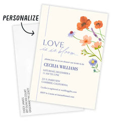 Love Is in Bloom Flat Wedding Shower Invitation