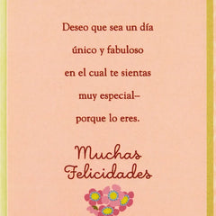 May This Be a Uniquely Fabulous Day Spanish-Language Birthday Card