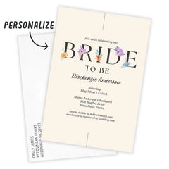 Floral Bride to Be Flat Bridal Shower Invitation