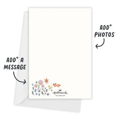 Sweet Floral Fantasy Flat Birth Announcement