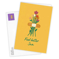 Feel Better Flower Bouquet Custom Get Well Card