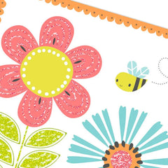 Flowers and Bee Blank Card