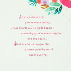 So Grateful to Have You in Our Lives Birthday Card