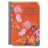 Thanks for Being You and Being Wonderful Thanksgiving Card for Daughter