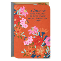 Thanks for Being You and Being Wonderful Thanksgiving Card for Daughter