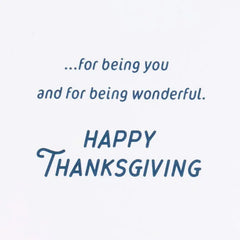 Thanks for Being You and Being Wonderful Thanksgiving Card for Daughter