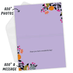 Florals on Pink Custom Card