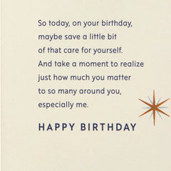 Take Time for You Birthday Card for Brother