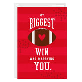 Team Us Football Custom Love Card for Spouse