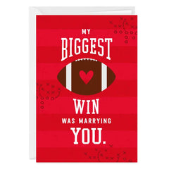 Team Us Football Custom Love Card for Spouse