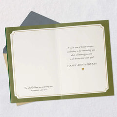 Some Couples Light Up a Room Religious Anniversary Card for Couple