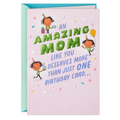 You Deserve More Than Just One Card Funny Birthday Card for Mom