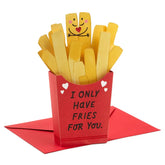 Only Have Fries for You Funny Romantic 3D Pop-Up Love Card