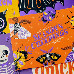 Season's Creepings Assorted Blank Halloween Cards, Pack of 24