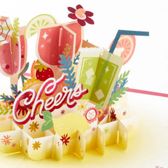 Here's to You Cocktail Toast 3D Pop-Up Card