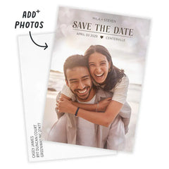 Simple Full Photo Flat Wedding Save the Date