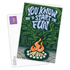 You Start the Fun Campfire Custom Card