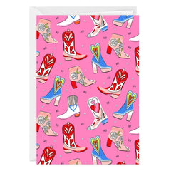 Fun Cowboy Boots Custom Card