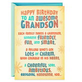 Friendly, Fun and Smart Birthday Card for Grandson