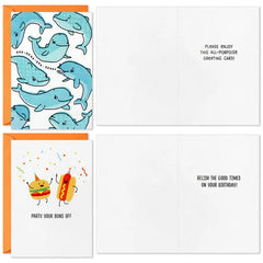 Cheesy Puns Assorted Funny Cards, Pack of 12