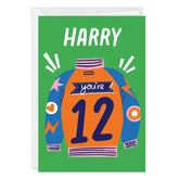Fun Letter Jacket Custom Birthday Card