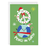 Fun Peace on Earth Custom Holiday Card