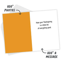 Fun Pumpkin Pie Custom Thanksgiving Card
