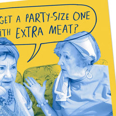 With Extra Meat Funny Birthday Card for Adult