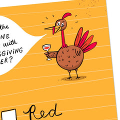 Lots of Fun and Wine Funny Thanksgiving Card